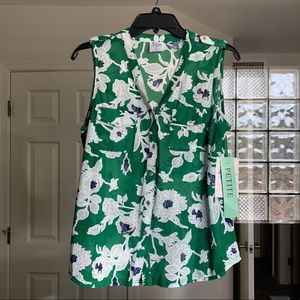 Siren Lily Floral Sleeveless Blouse